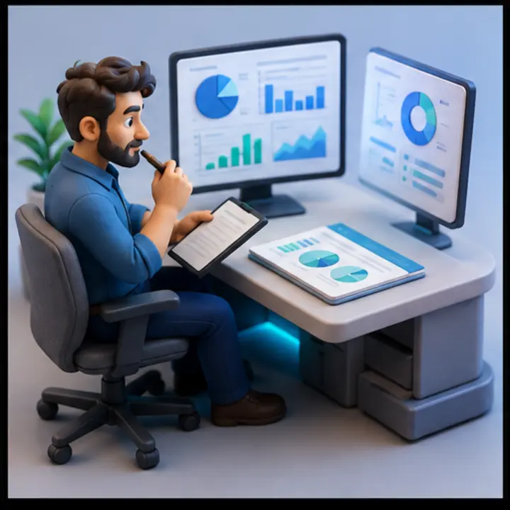 Clear information supports better decisions. miniature technology scene