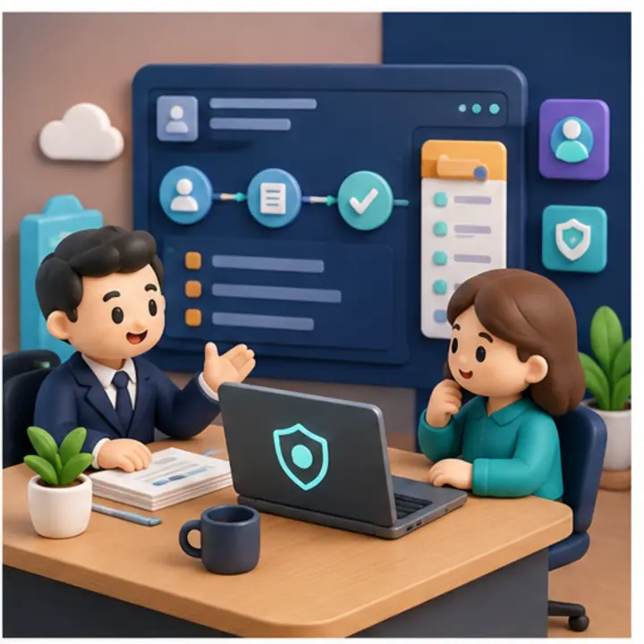 Miniature scene illustrating technology for Professional Services