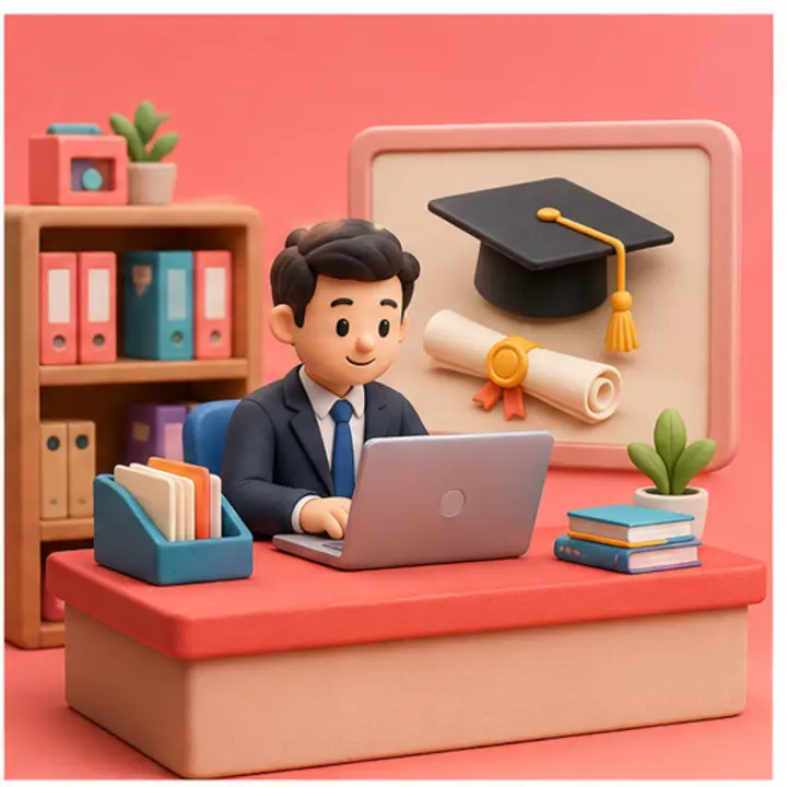 Miniature scene illustrating Education Portals
