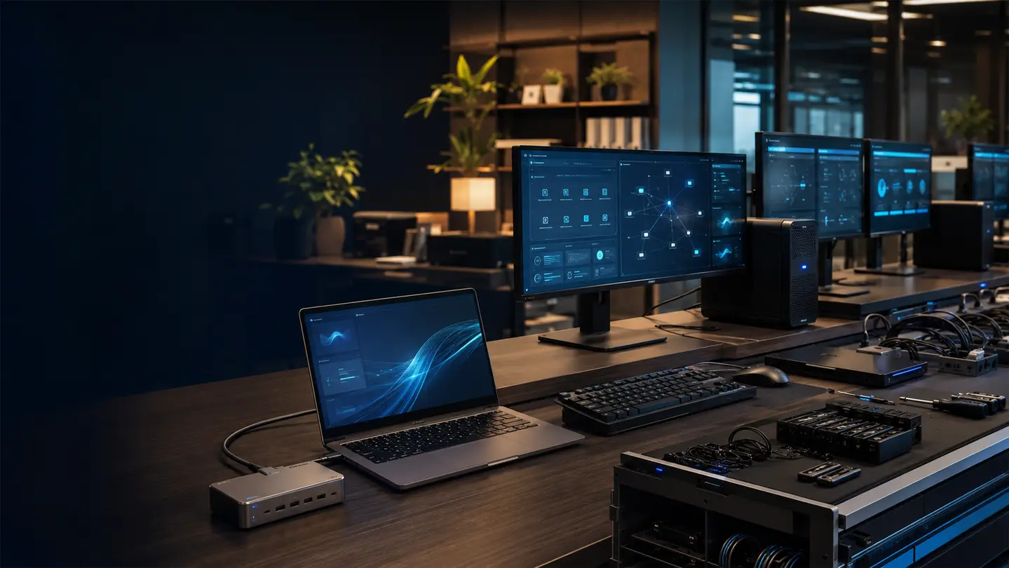 Business computers and digital workplace consulting environment